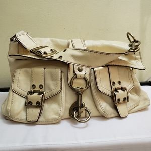 Coach legacy goat skin leather carryall